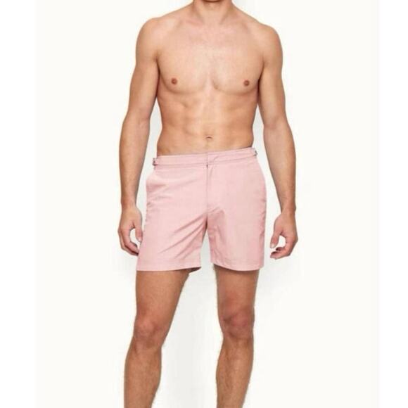 Orlebar Brown Bulldog OB Classic Swim Shorts in Pink Sand Trunks, Size 34 - Picture 2 of 16